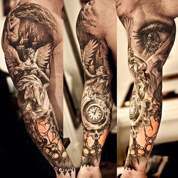 angel tattoo for men forearm