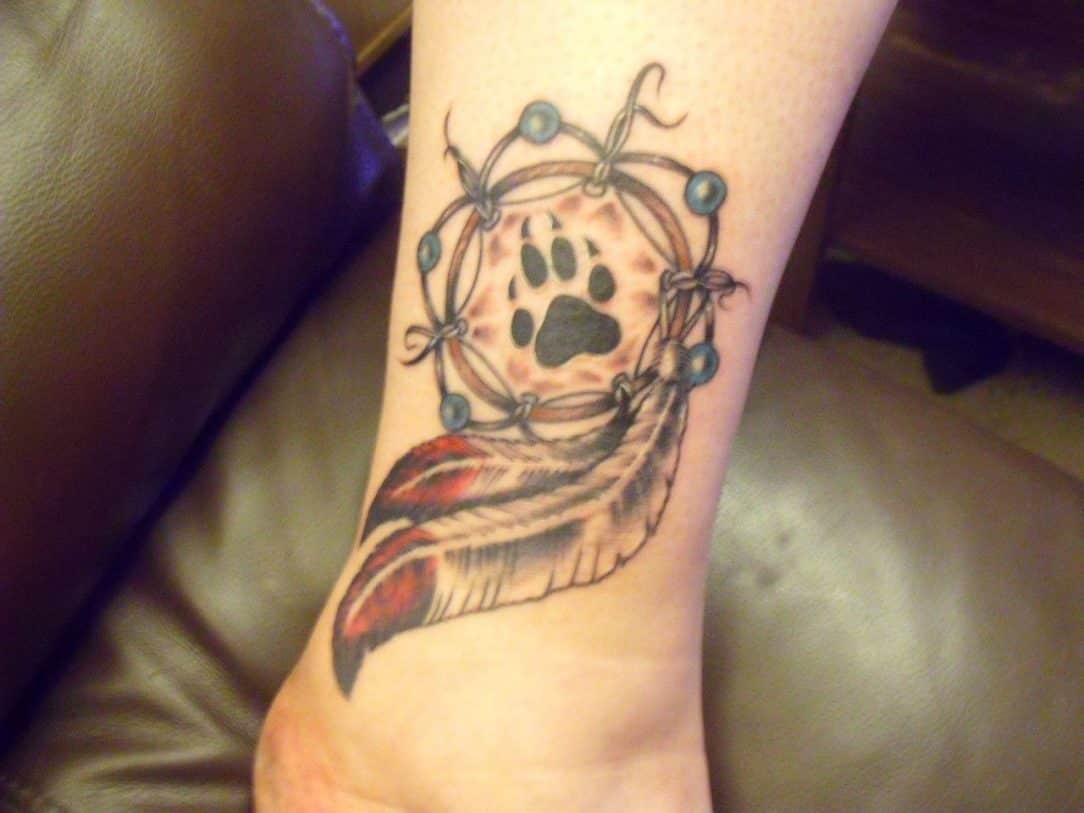 dreamcatcher tattoo on inner arm